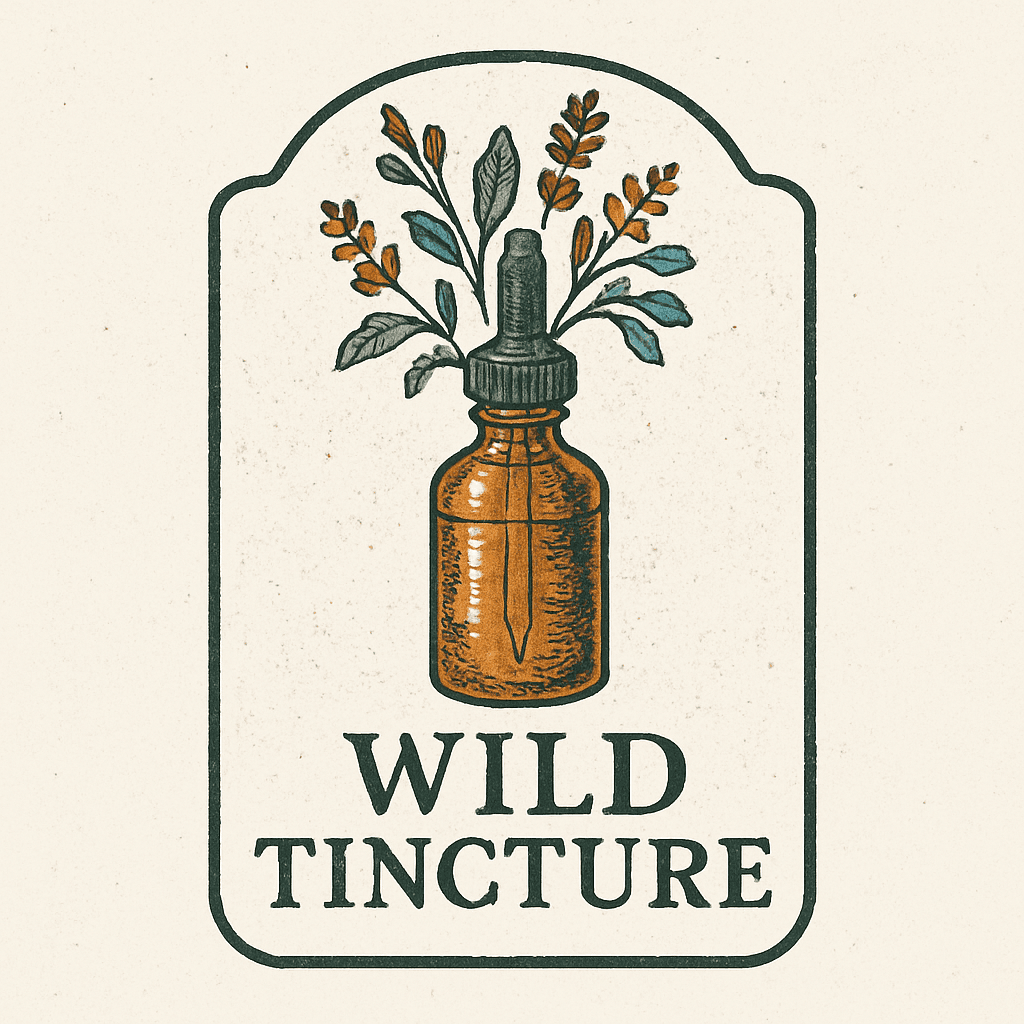 Vintage Herbal Tincture Bottle Logo