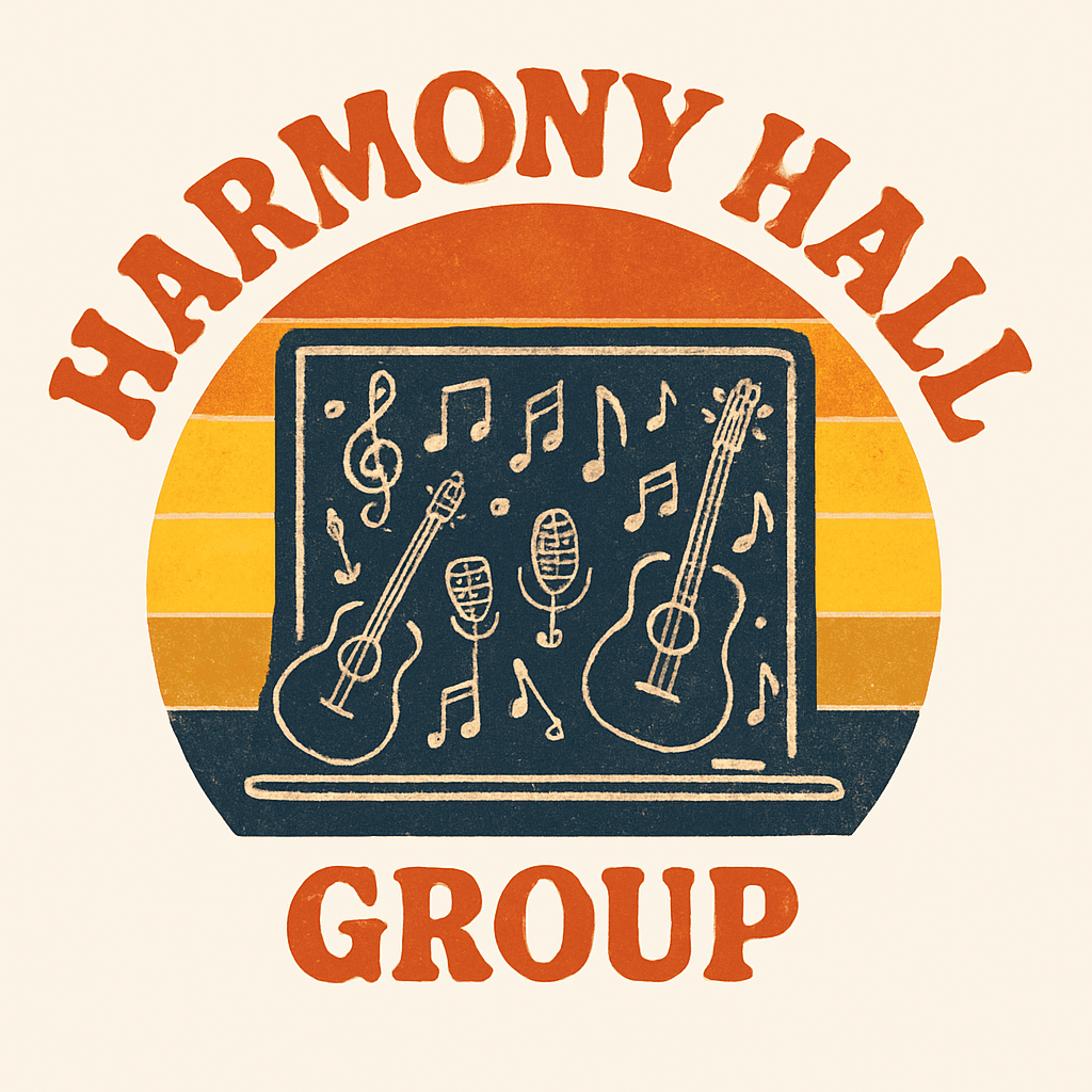 Retro Harmony Hall Music Group Logo