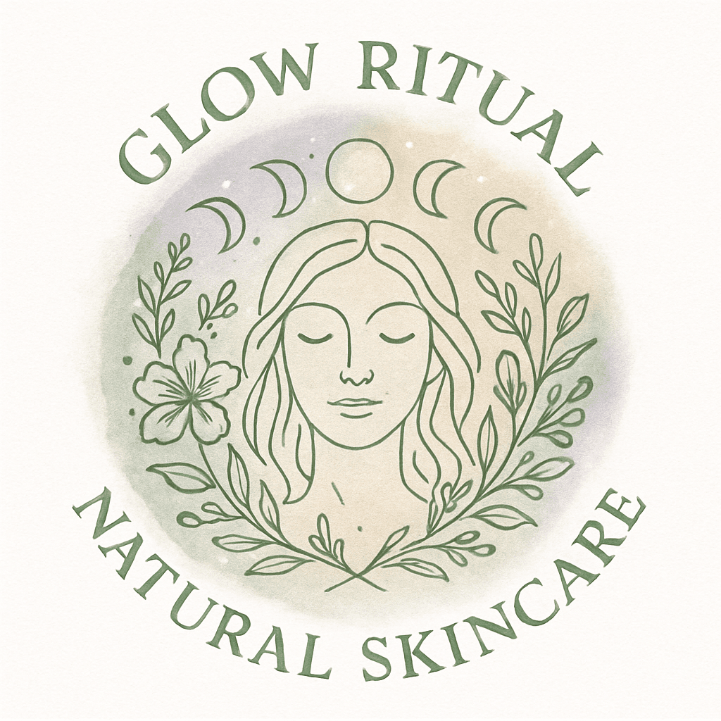 Glow Ritual Natural Skincare Logo with Moon Phases