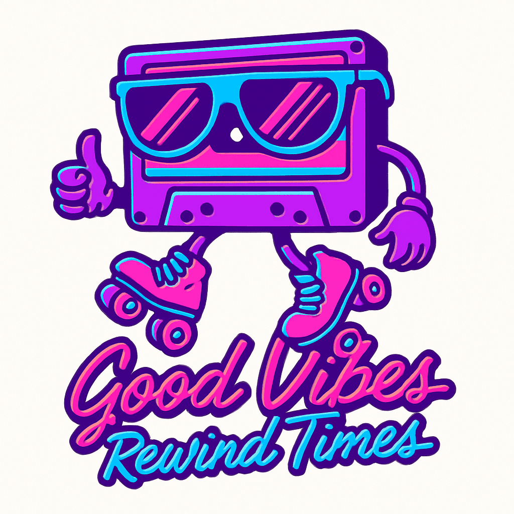 Retro Cassette with Roller Skates and Good Vibes