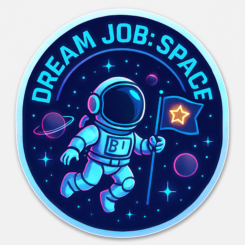 Dream Job: Space Astronaut Sticker Design