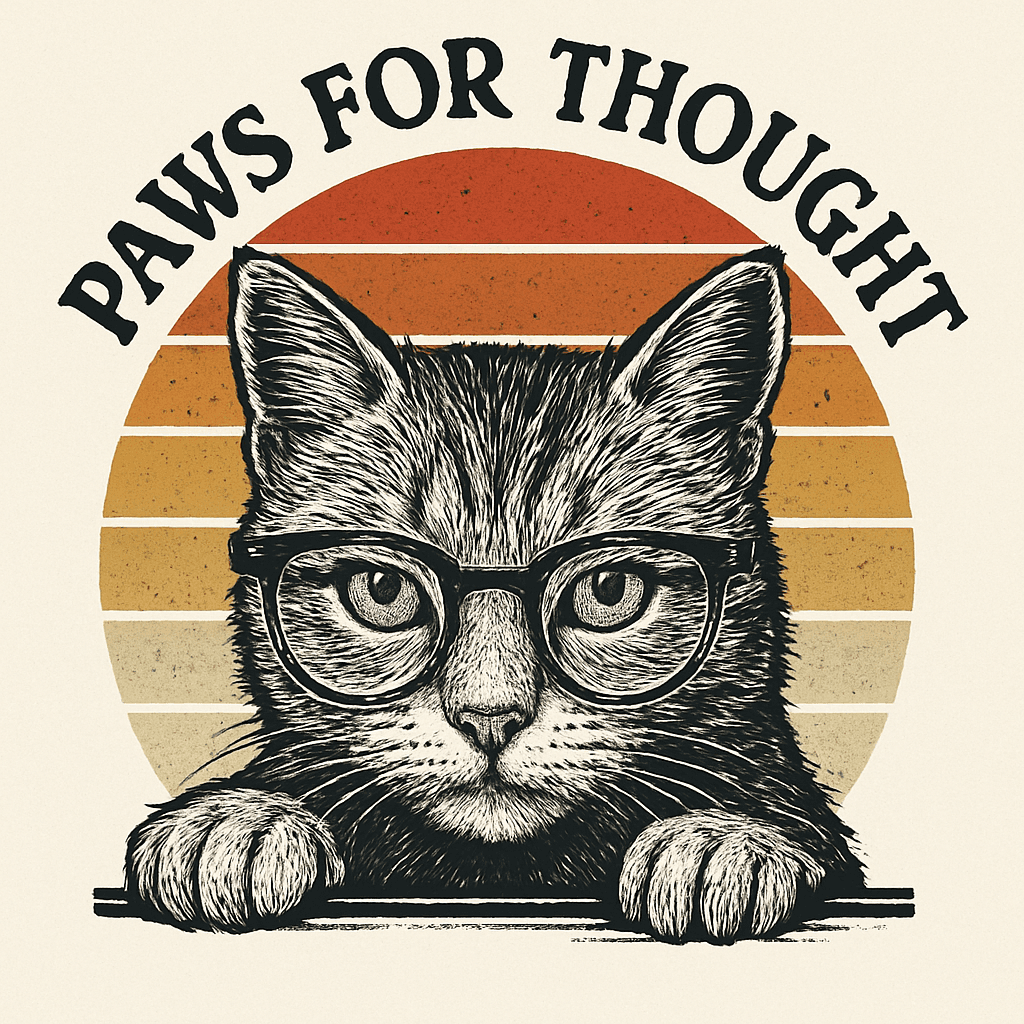 Paws for Thought: Wise Cat with Glasses