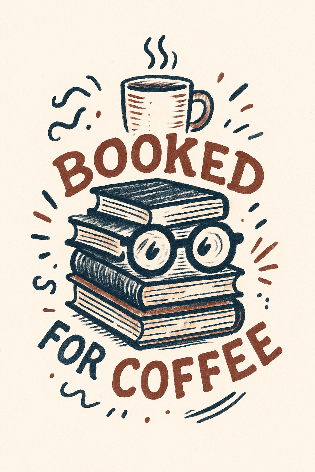 Booked for Coffee: Cozy Book Lover's Mug Design