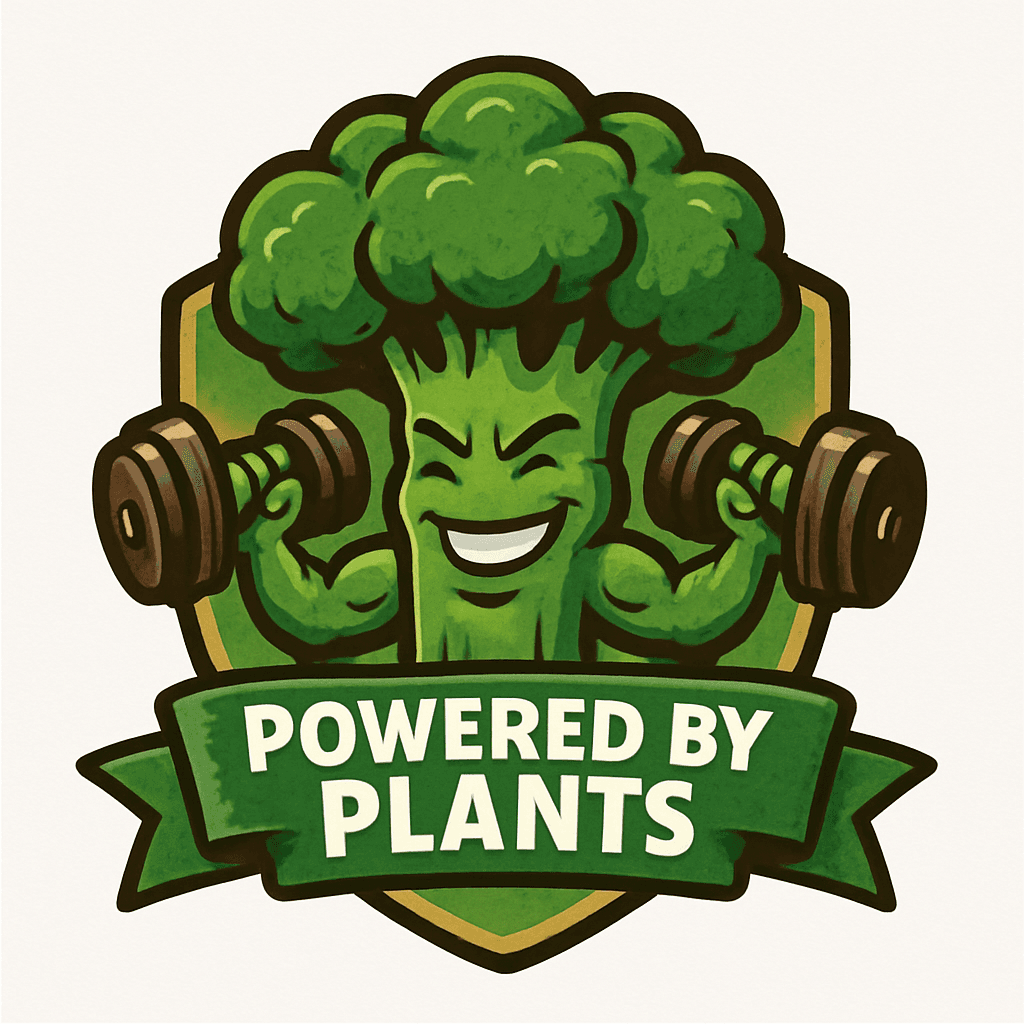 Muscular Broccoli Lifting Weights - Powered by Plants
