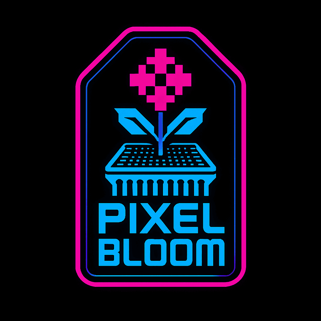 Pixel Bloom Tech-Flower Logo