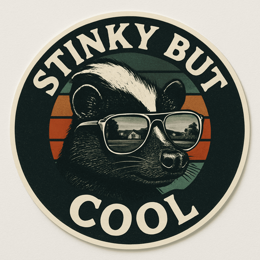 Cool Skunk with Sunglasses Retro Sticker