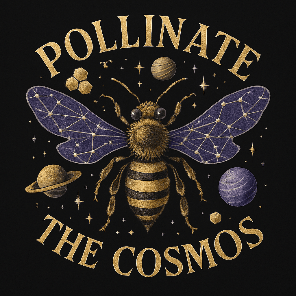 Cosmic Bee Pollinate the Cosmos Design