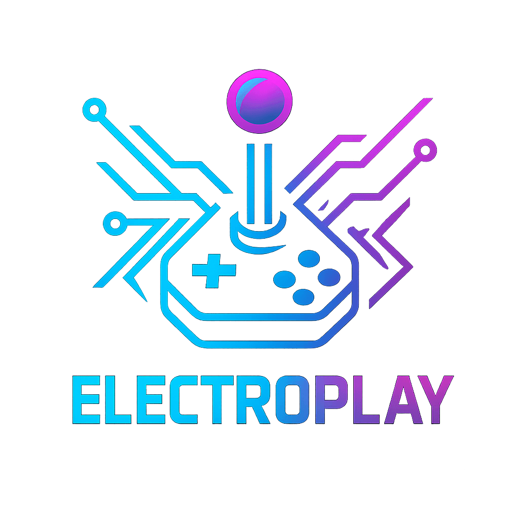 Neon Electro Gaming Joystick Logo
