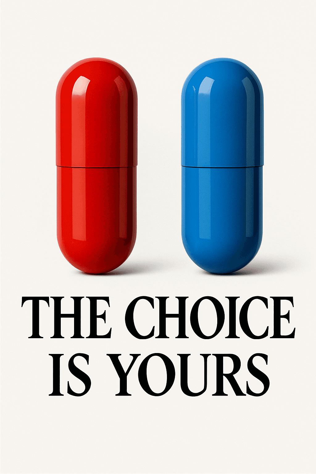 Red & Blue Pill Choice Poster