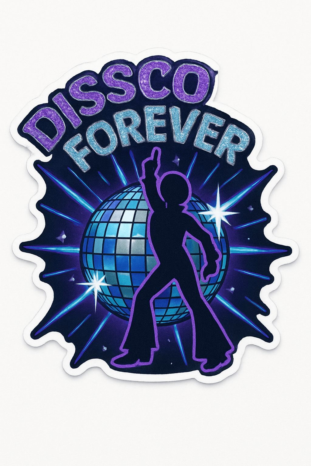 Disco Forever Retro Dance Vibes Sticker