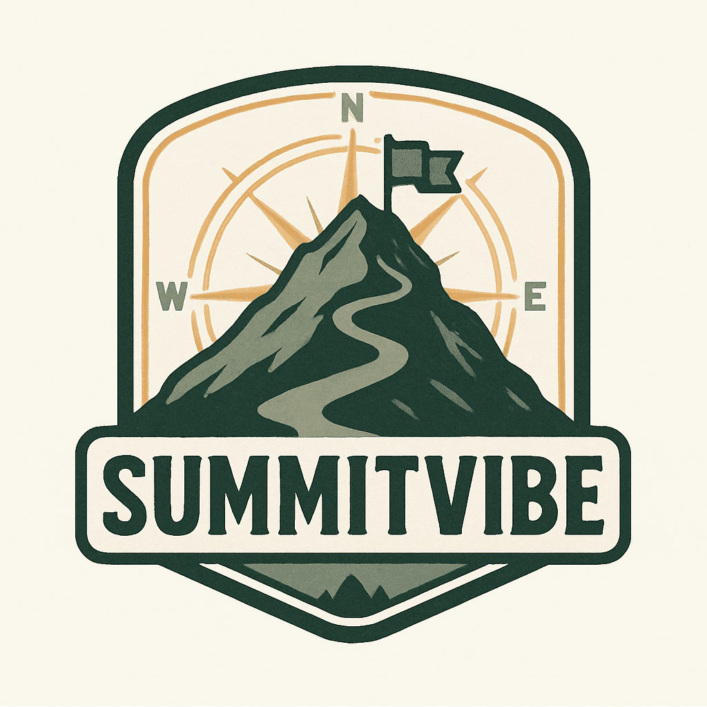 Mountain Summit Badge with Directional Compass