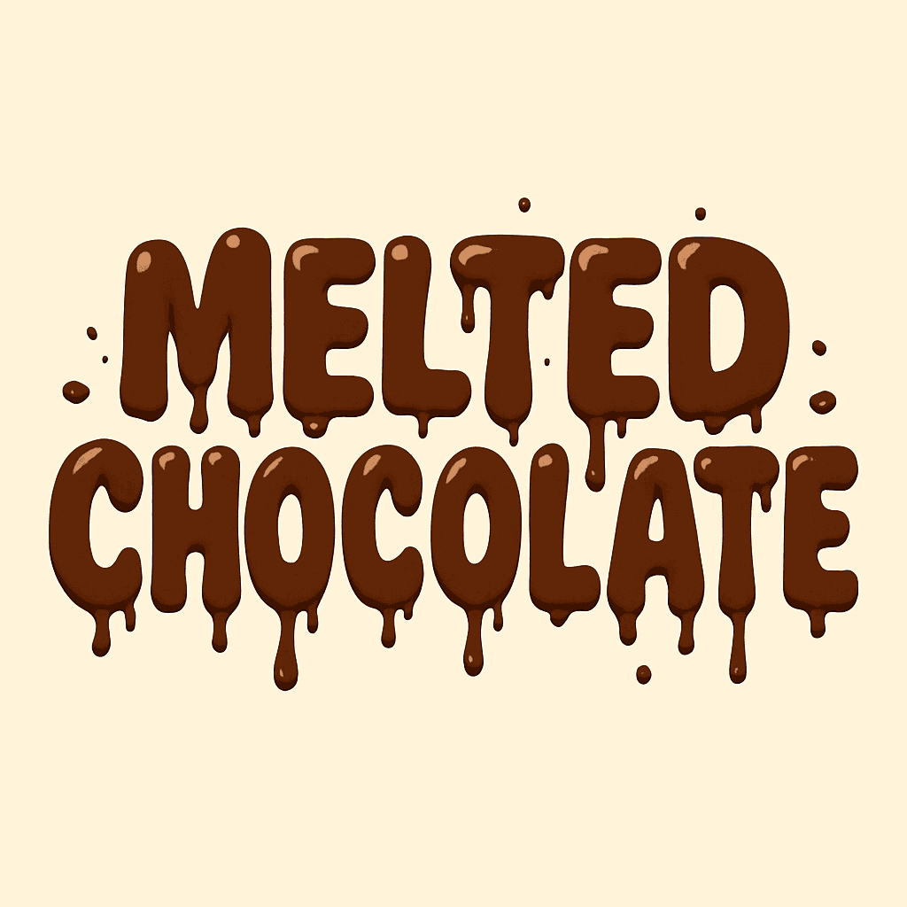 Dripping Melted Chocolate Text Logo