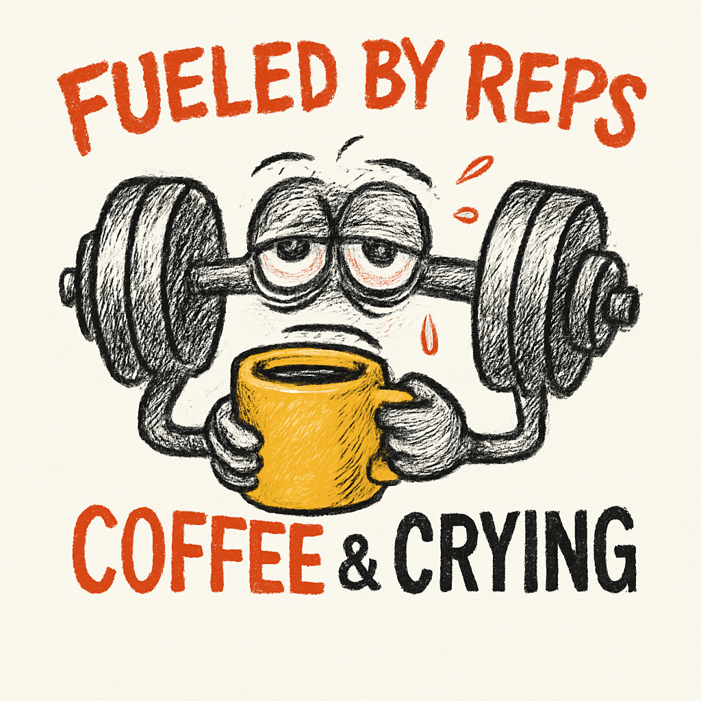 Fueled by Coffee & Crying Workout Humor