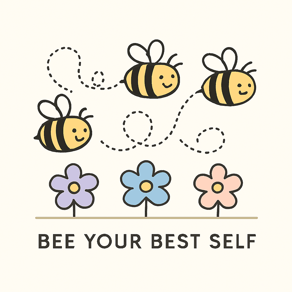 Bee Your Best Self Cute Positive Mug Design