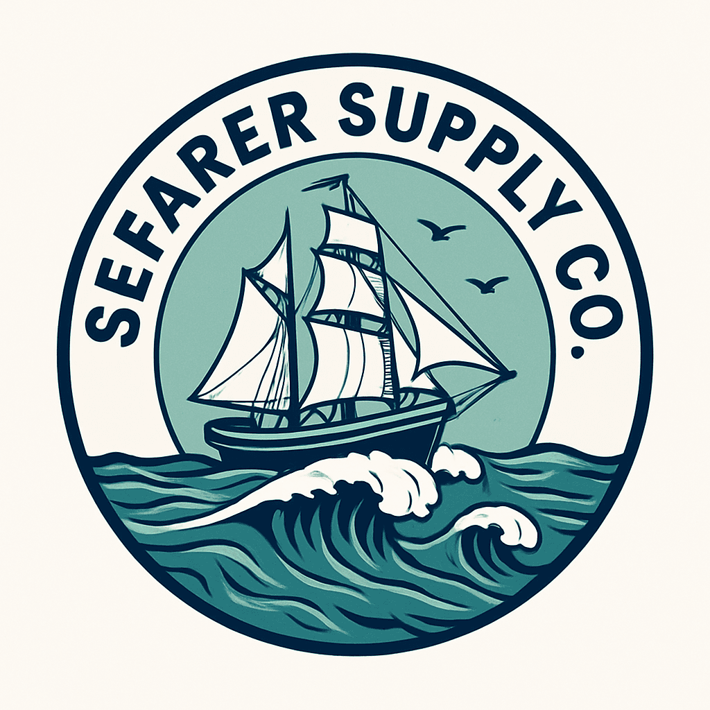 Vintage Seafarer Sailing Ship Logo