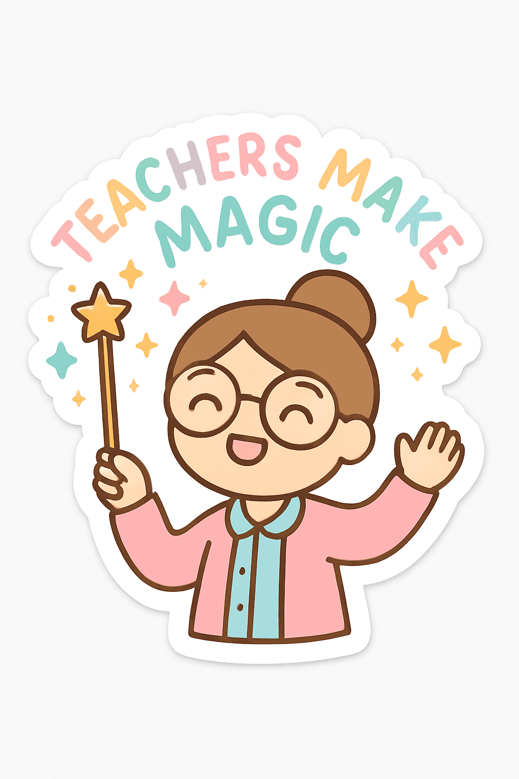 Teachers Make Magic Cute Sticker Design