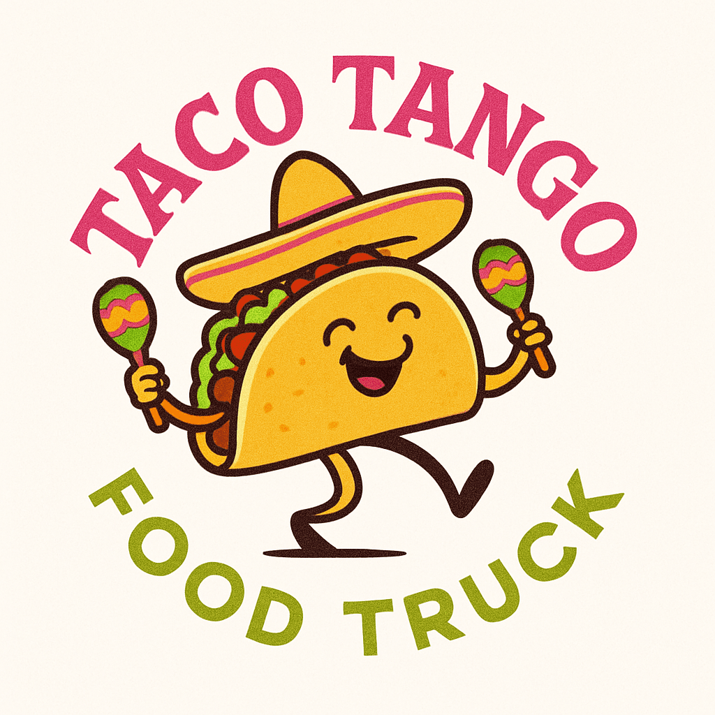 Happy Taco Dancing with Maracas Logo