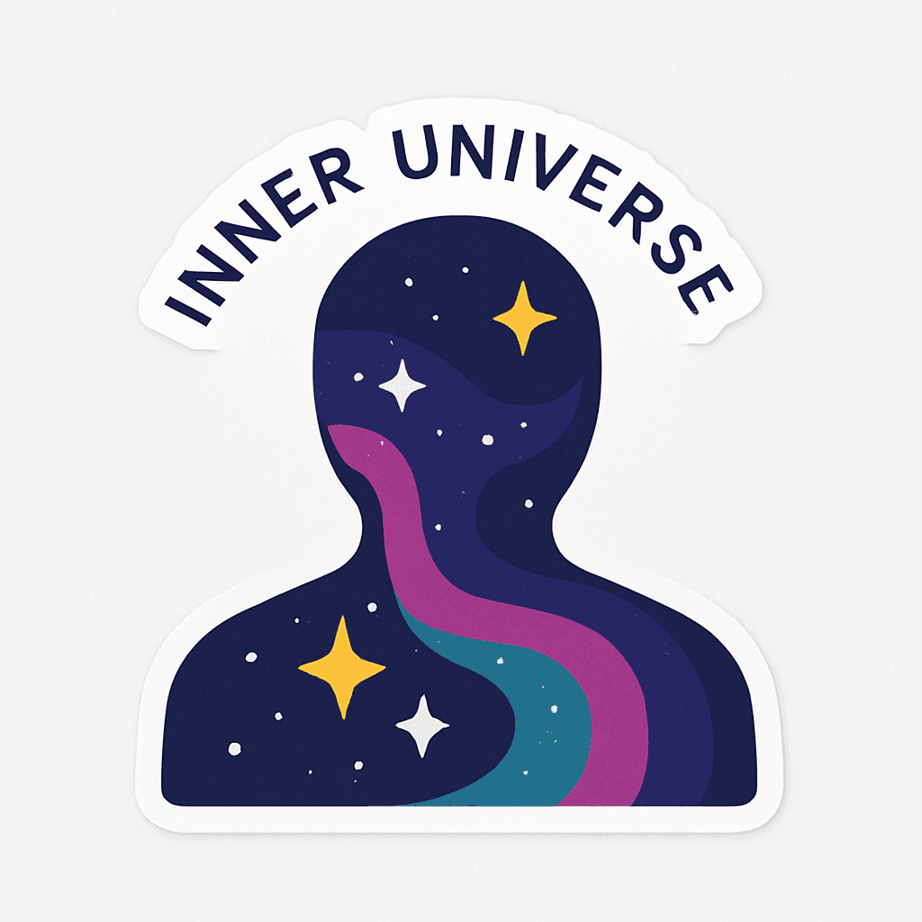 Inner Universe Cosmic Silhouette Sticker