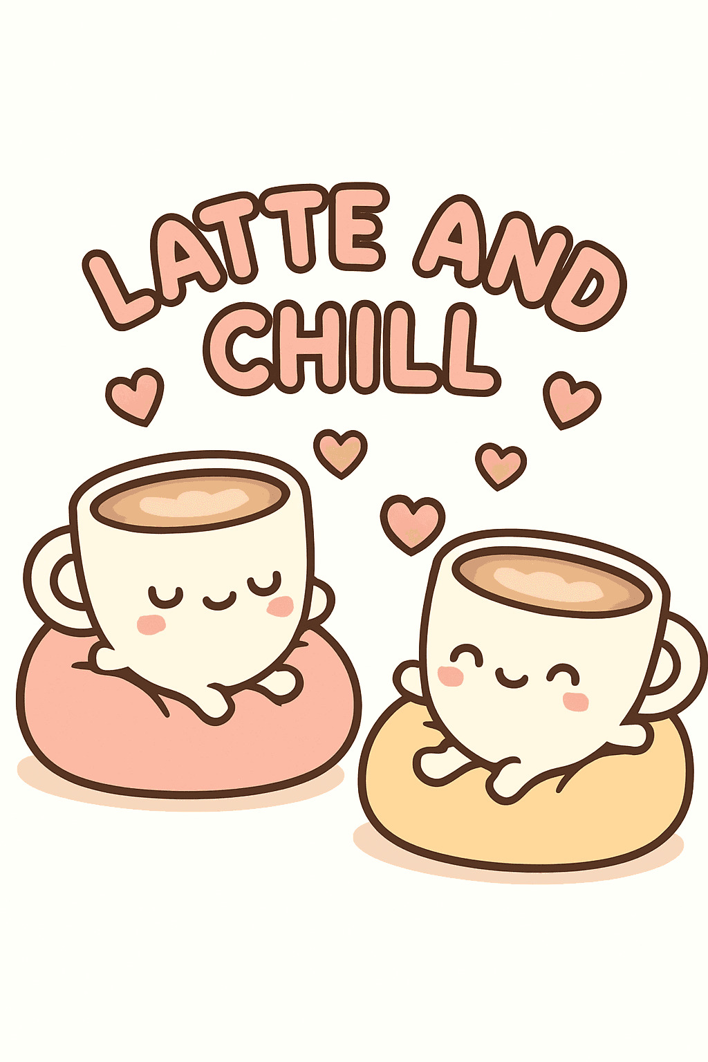 Cute Latte and Chill Coffee Cups