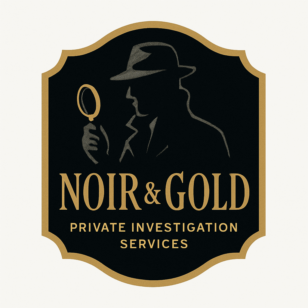 Noir & Gold Private Investigation Logo