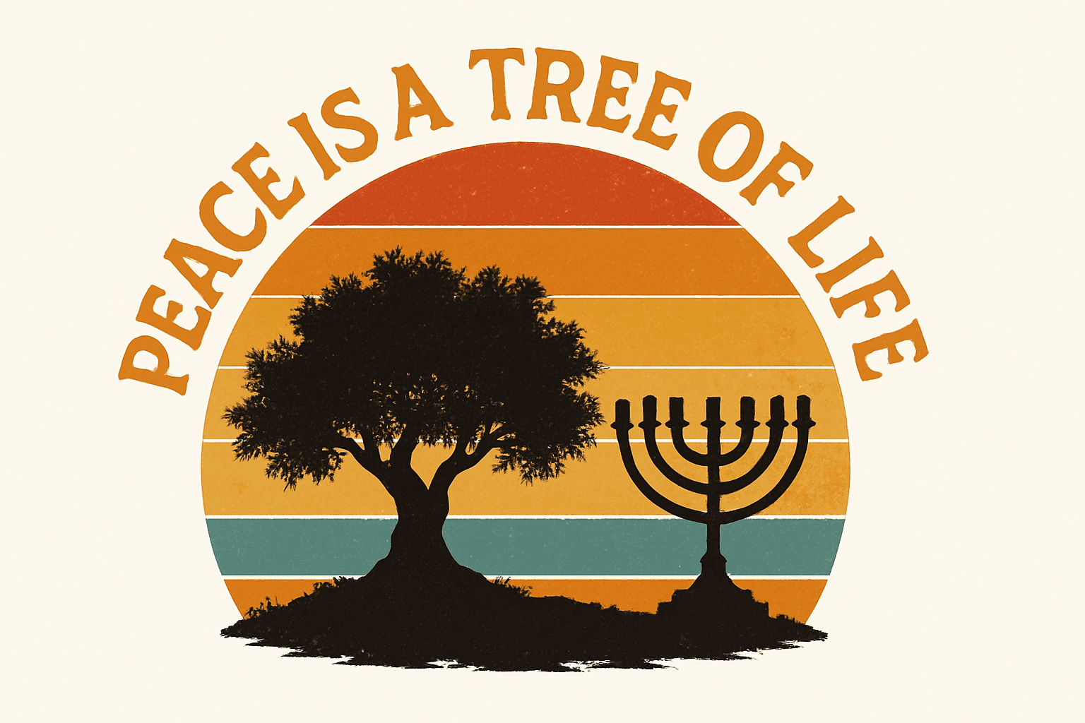 Peace is a Tree of Life Sunset Design