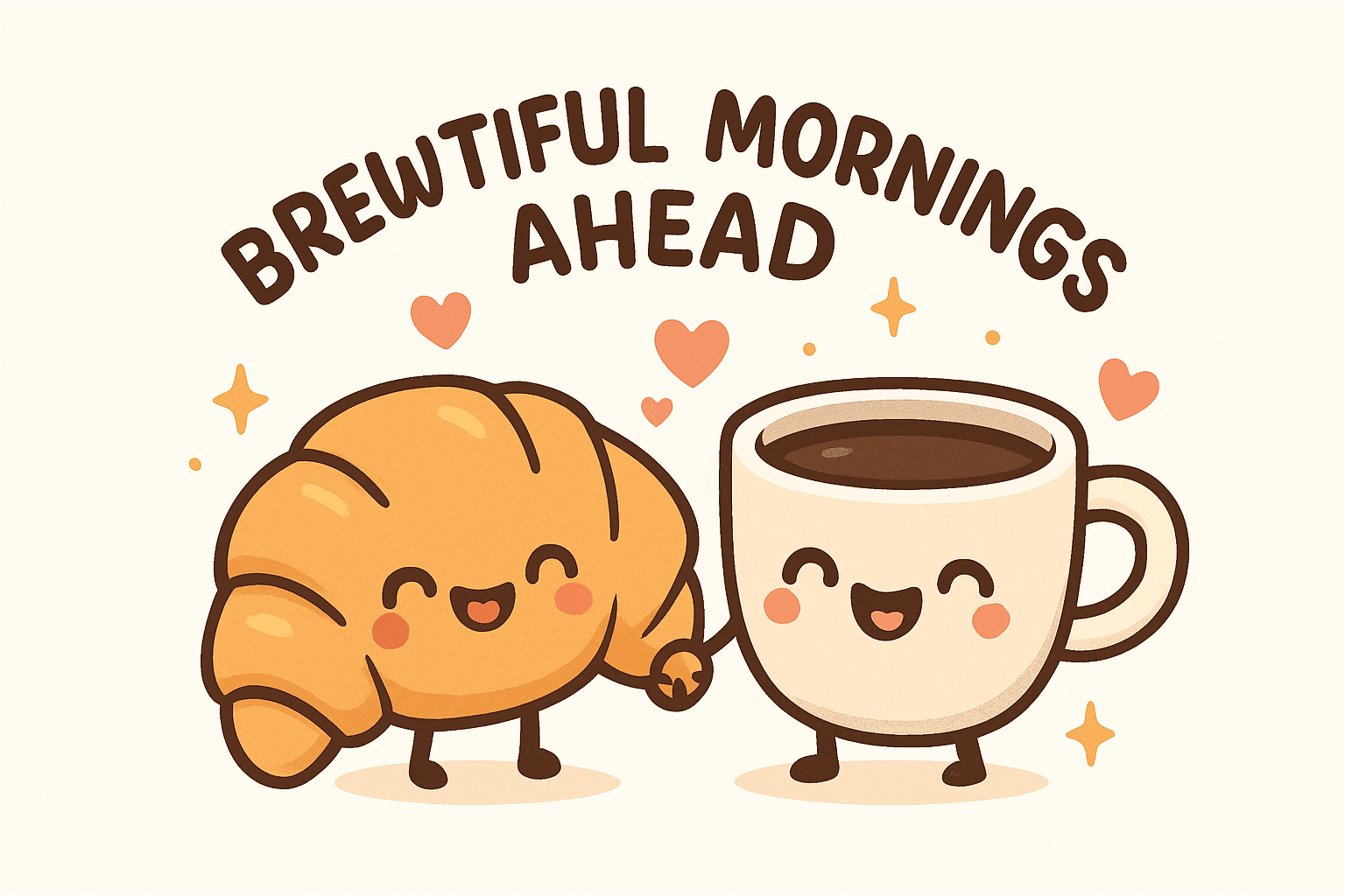 Cute Croissant & Coffee: Brewtiful Mornings