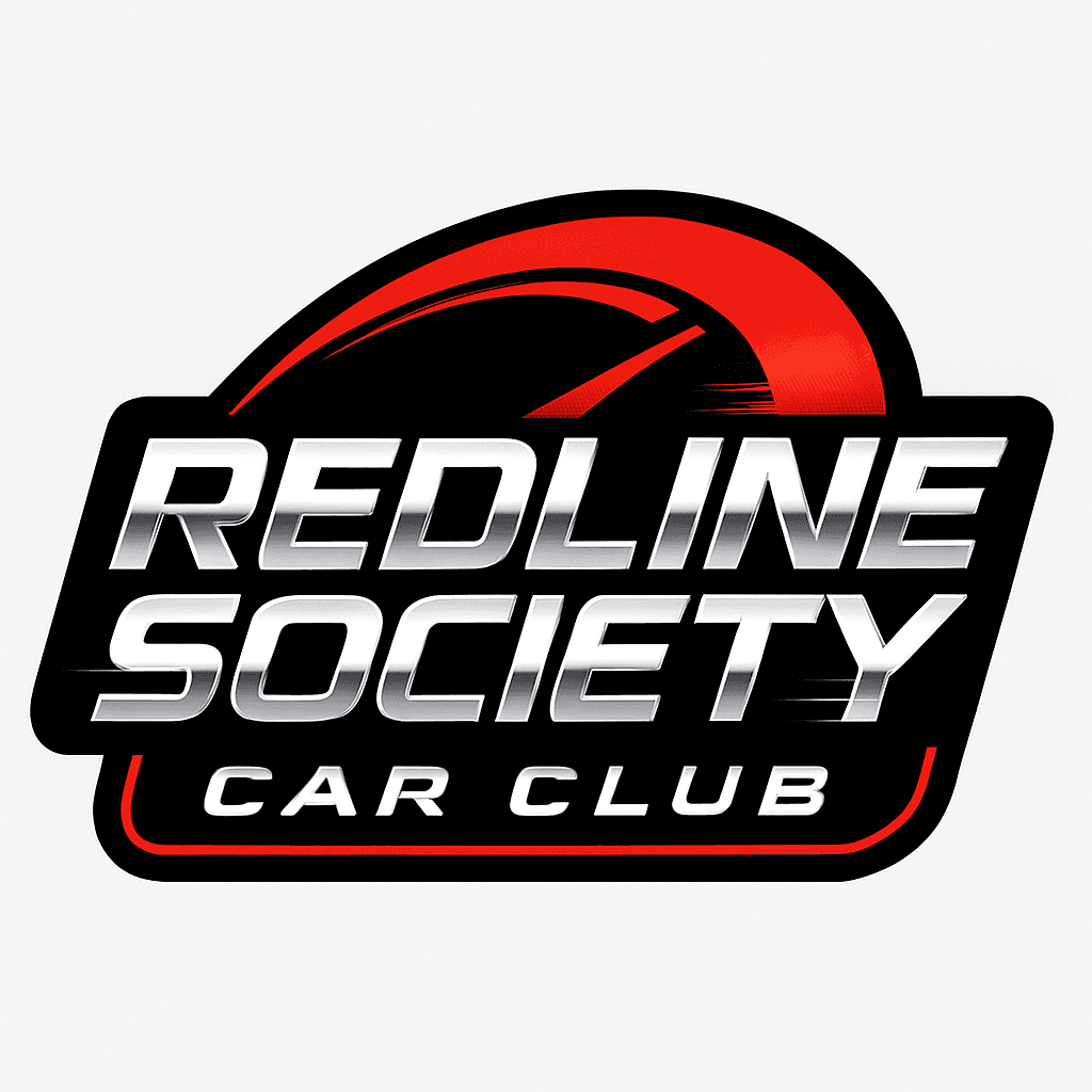 Redline Society Car Club Logo with Speed Graphic