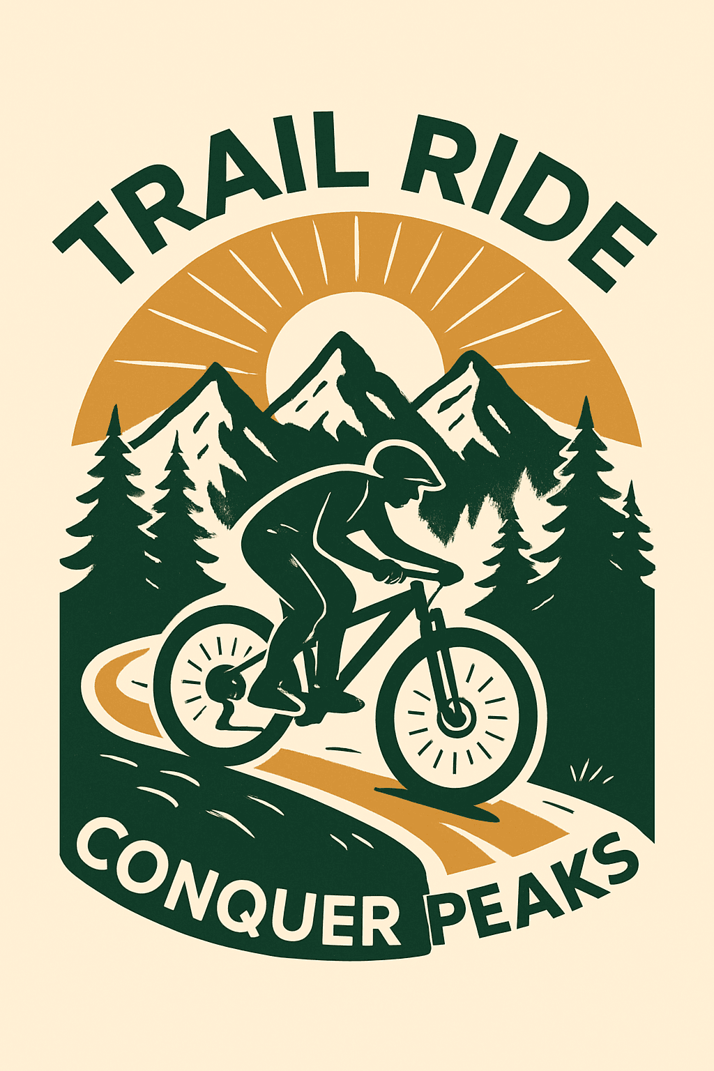 Trail Ride Mountain Biking Adventure Poster
