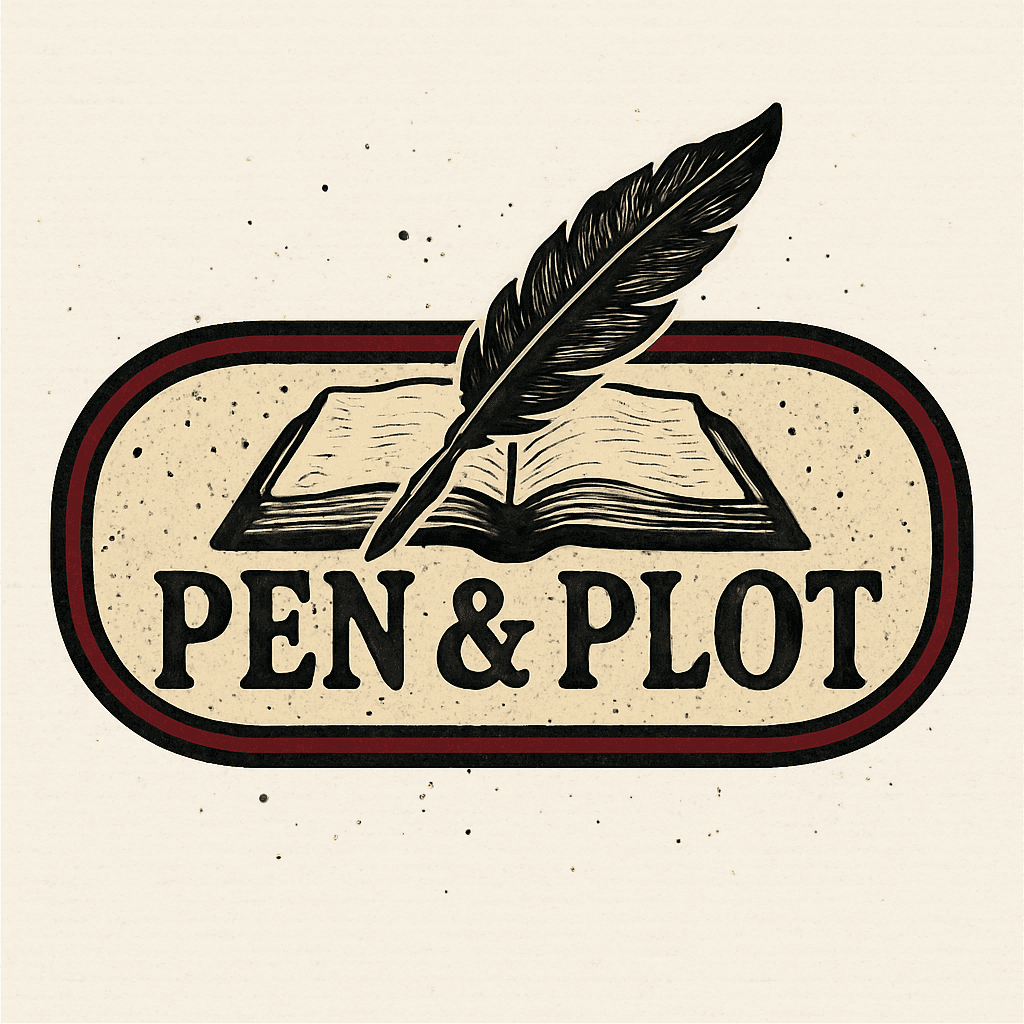 Vintage Quill and Book Writing Logo