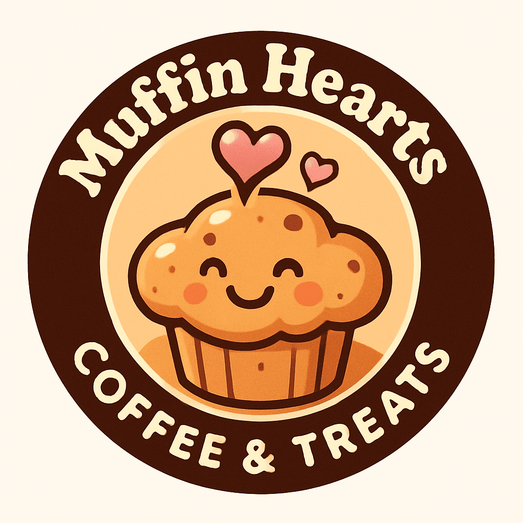Happy Muffin Hearts Coffee & Treats Logo
