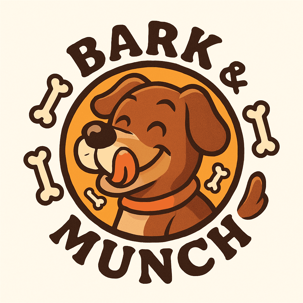 Happy Dog with Bones Logo Design