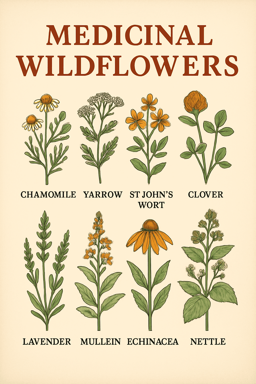 Medicinal Wildflowers Identification Chart