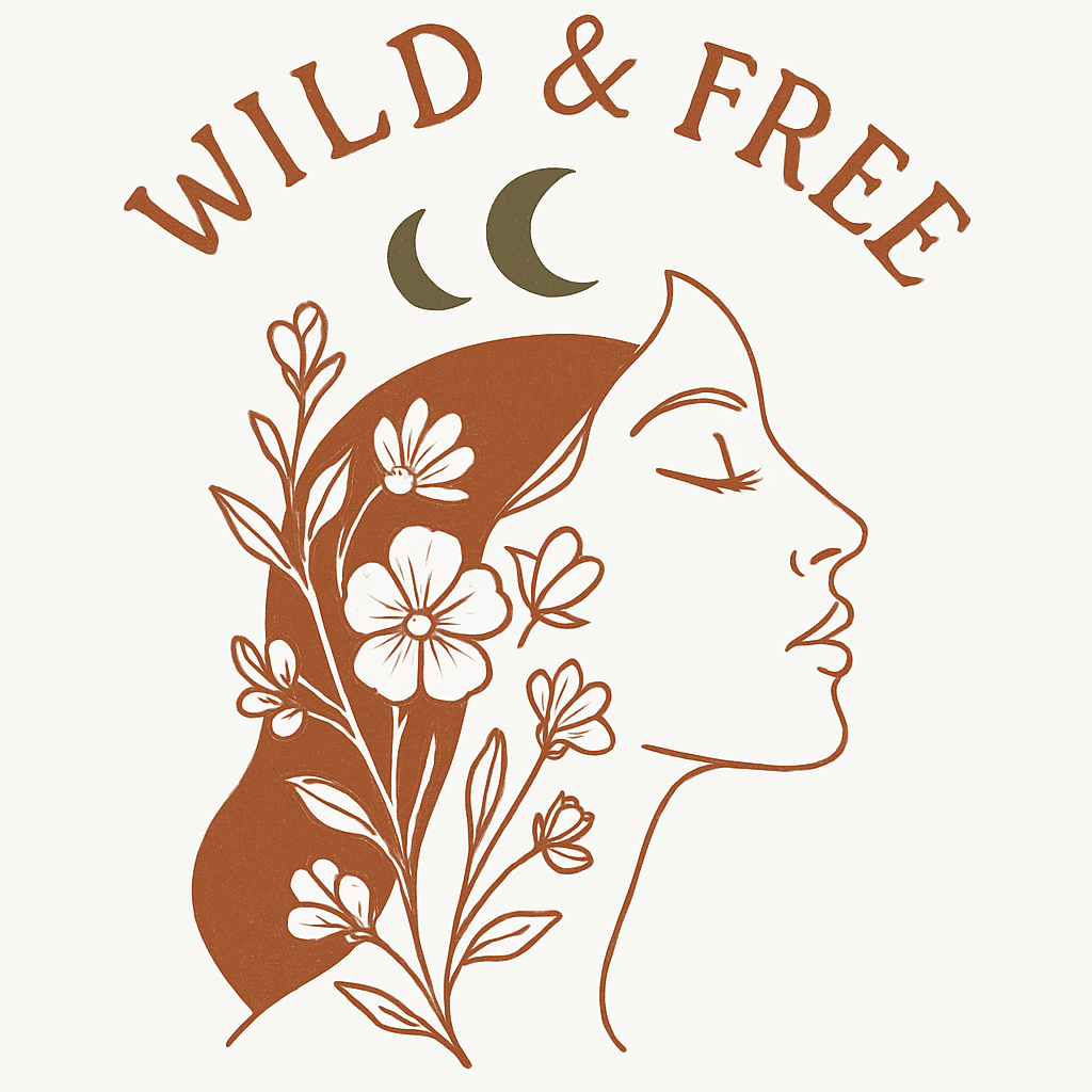 Wild & Free Boho Woman with Floral Accents