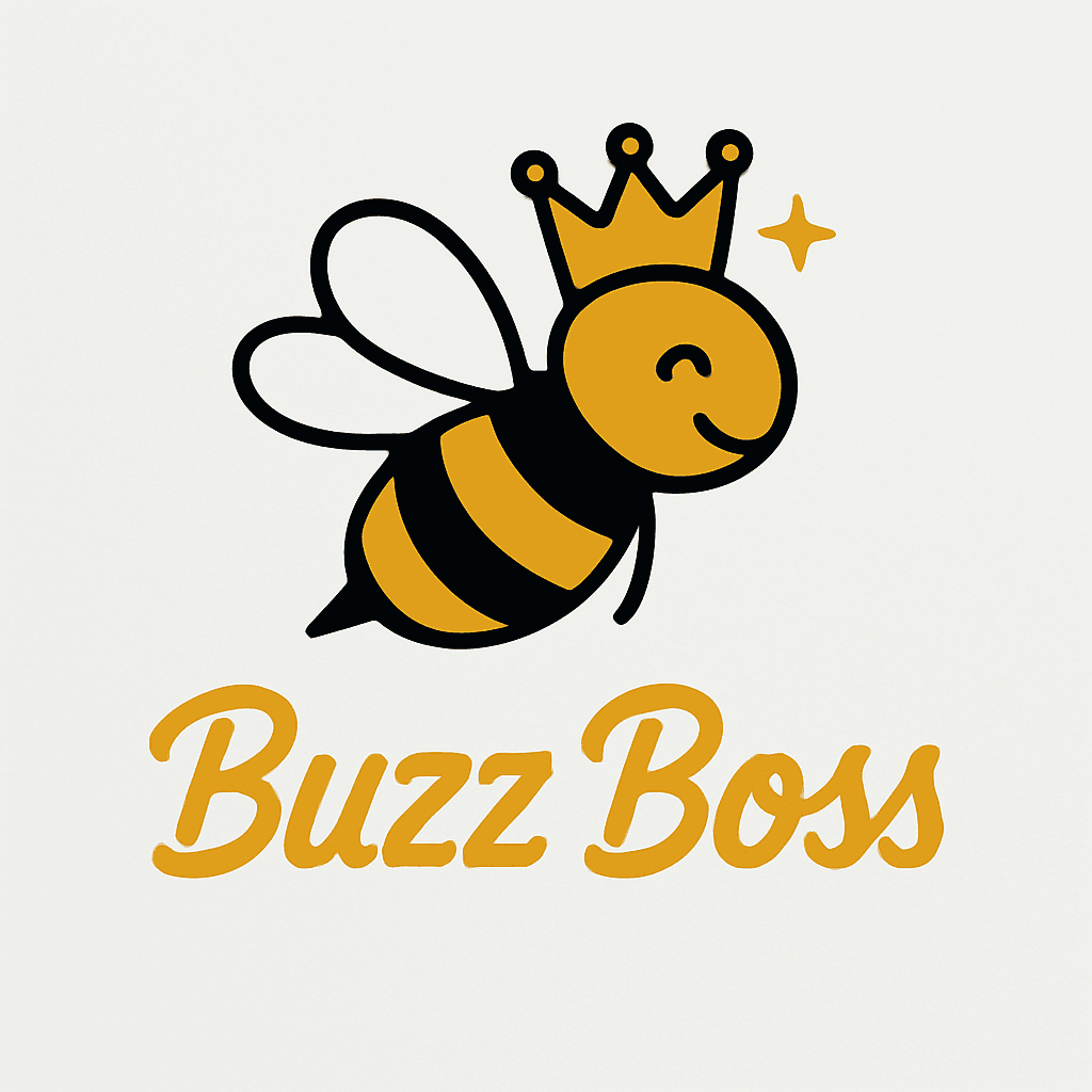 Cute Buzz Boss Bee with Crown Design