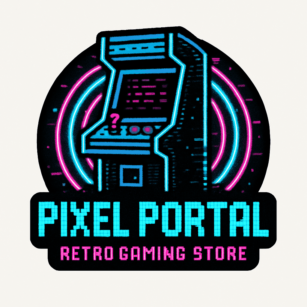 Neon Retro Arcade Gaming Logo