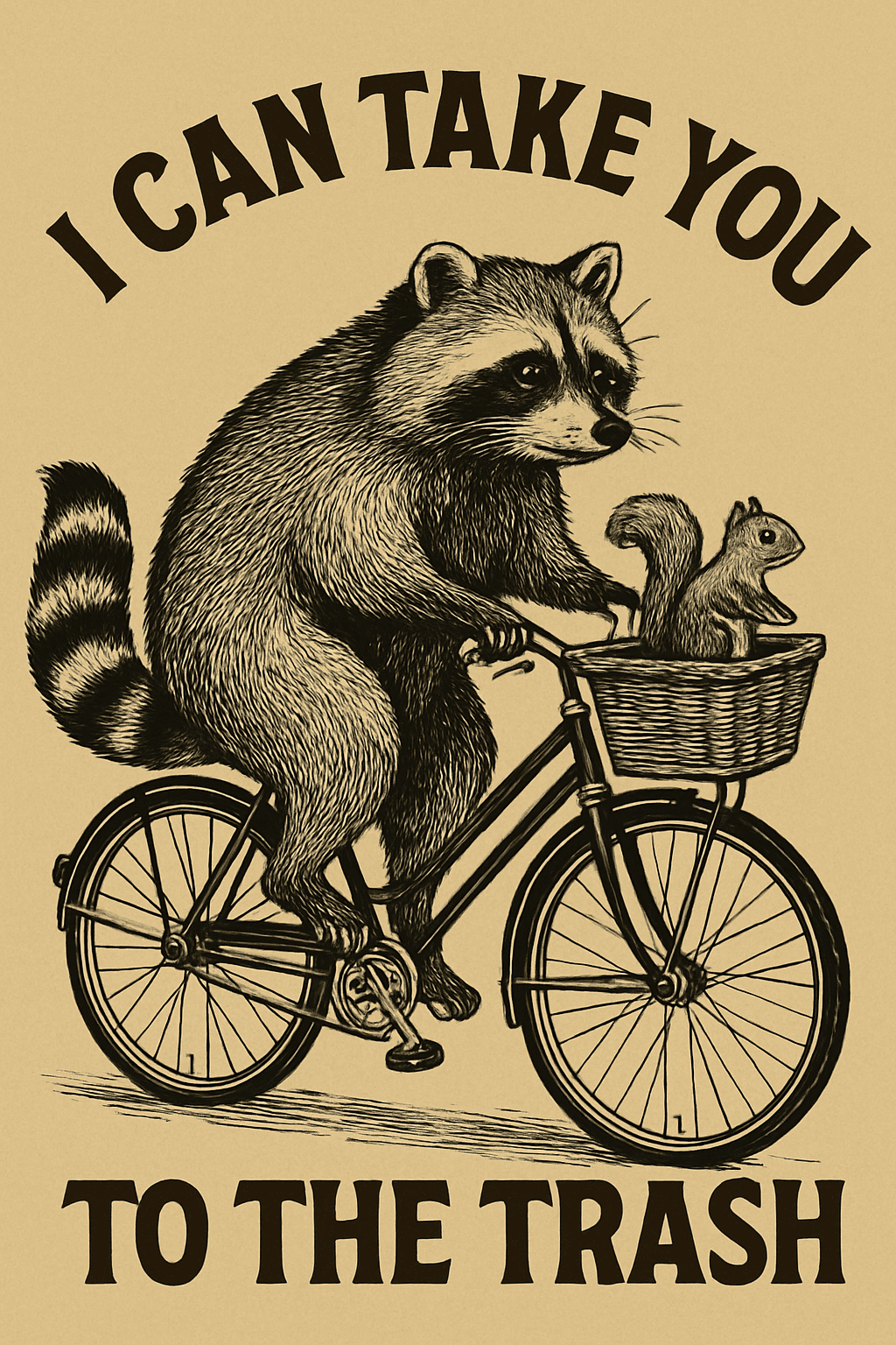 Raccoon and Squirrel Bike Ride to Trash