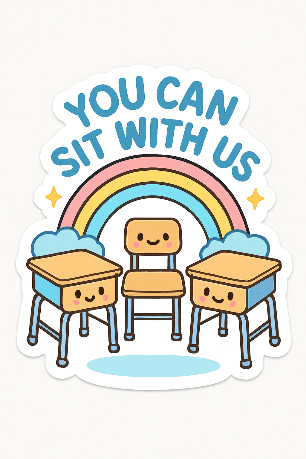 Cute Classroom Chairs Invitation Sticker