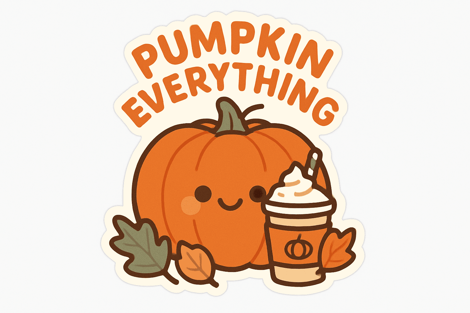 Cute Pumpkin Everything Fall Sticker
