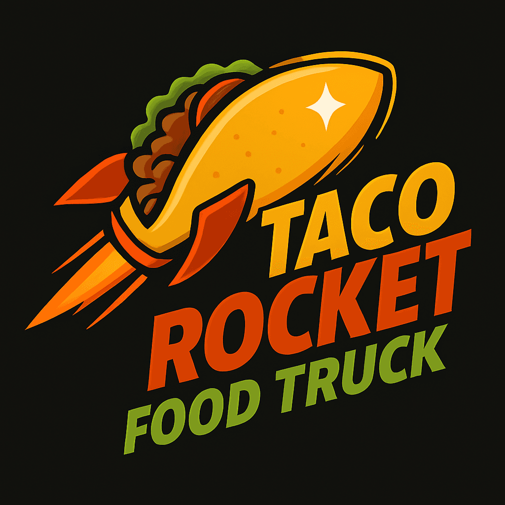 Taco Rocket Food Truck Logo with Bold Colors