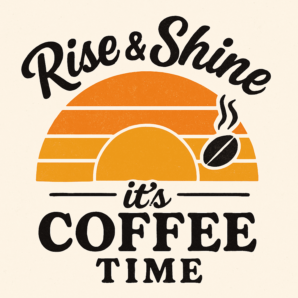 Rise & Shine Coffee Time Vintage Sunrise