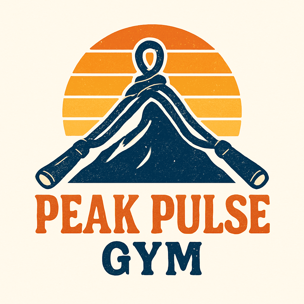 Peak Pulse Gym Vintage Mountain & Jump Rope Logo