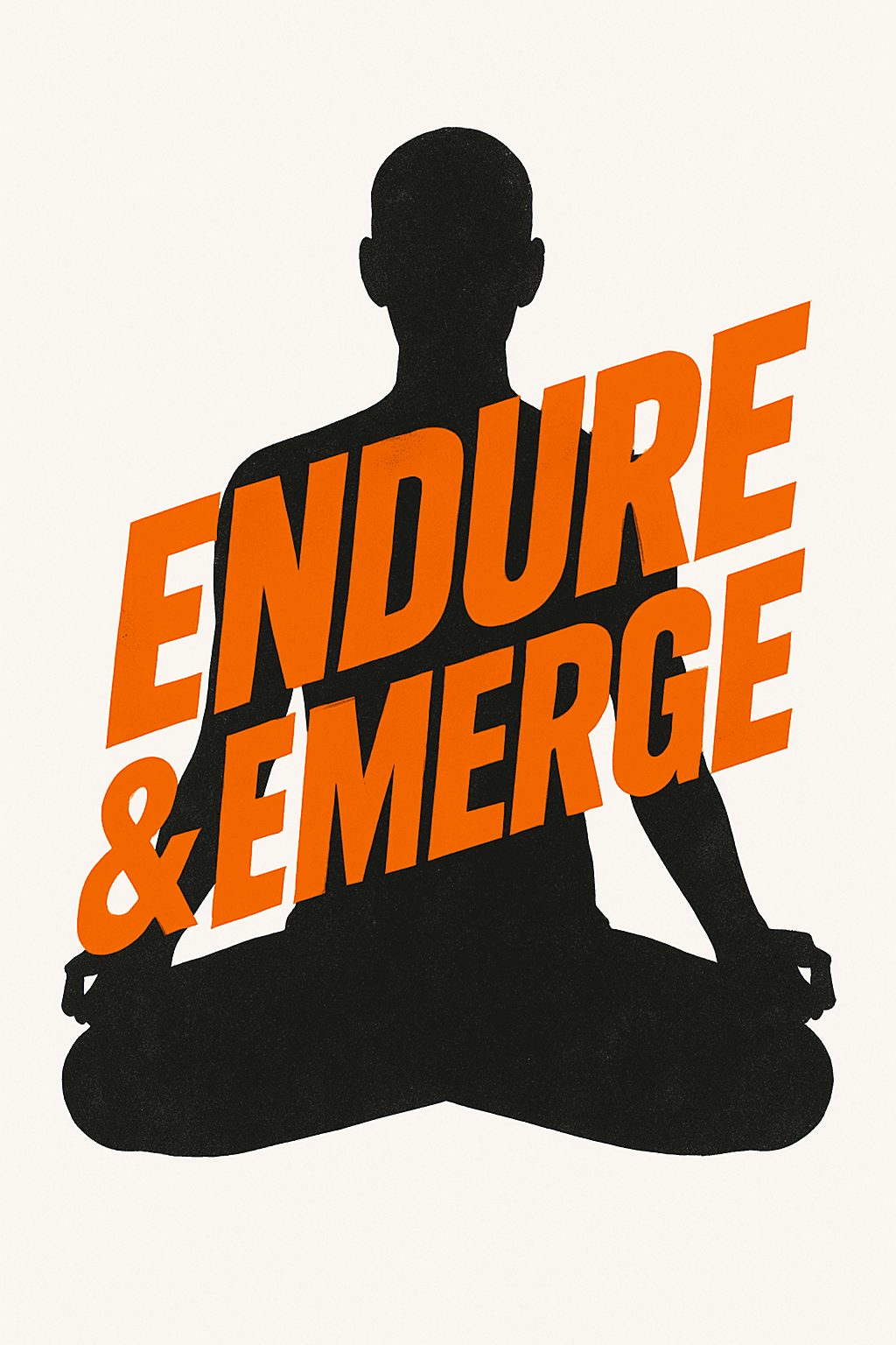 Endure & Emerge: Bold Meditation Motivation Poster