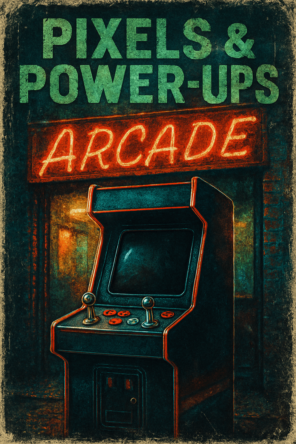 Retro Arcade Pixels & Power-Ups Poster