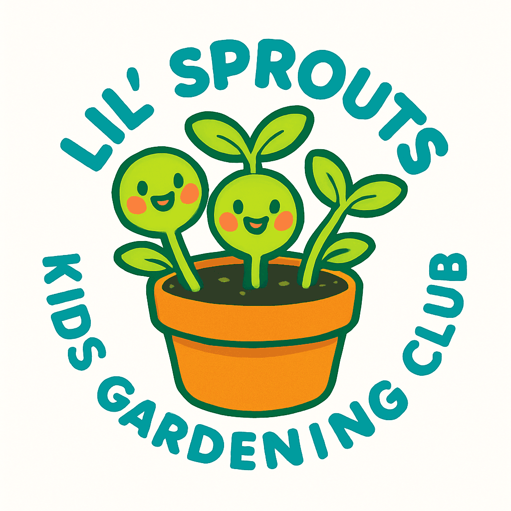 Cute Lil' Sprouts Kids Gardening Club Logo