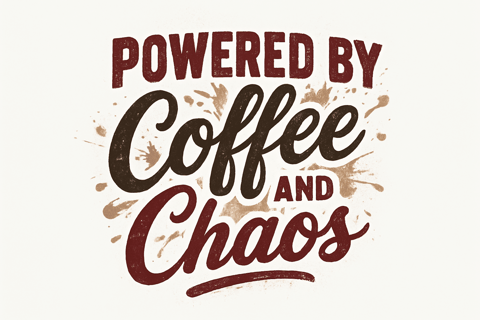 Powered by Coffee and Chaos Mug Design