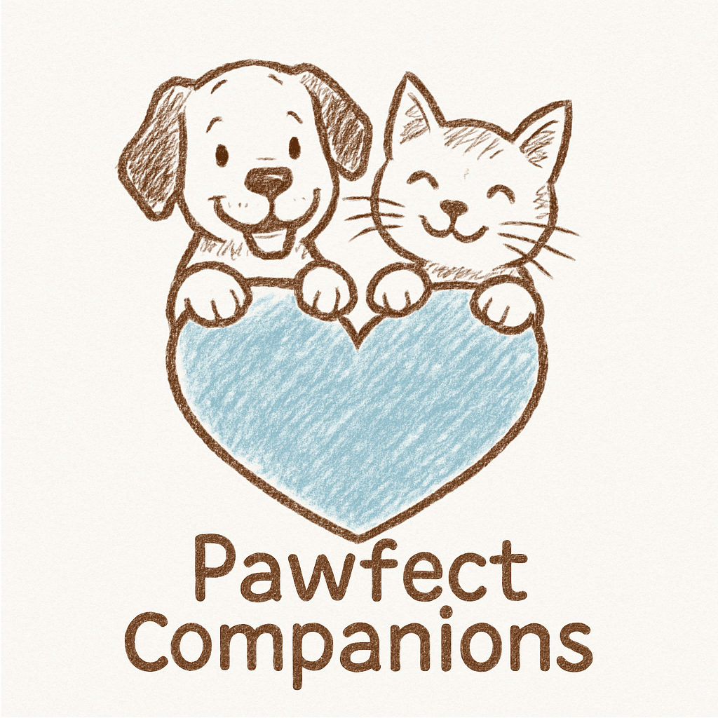 Cute Pawfect Companions Pet Logo