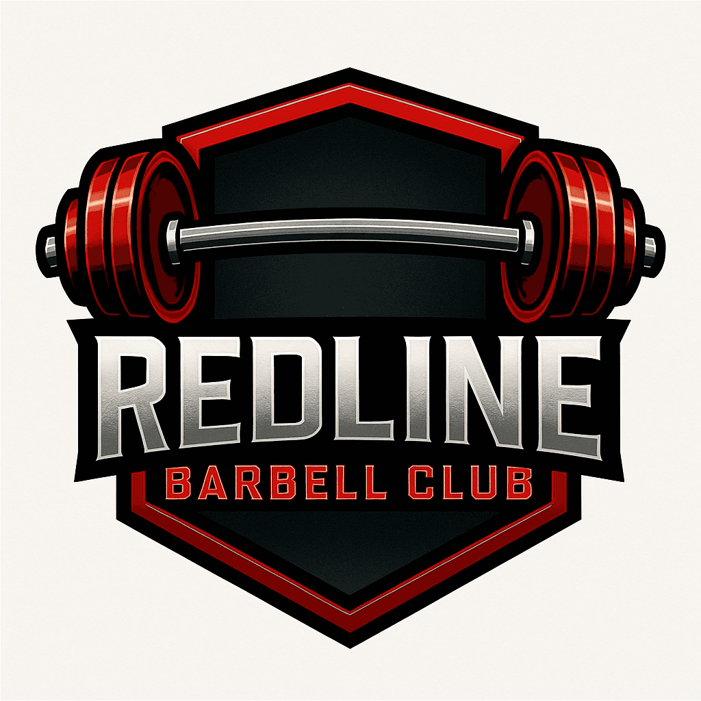Redline Barbell Club Bold Fitness Logo