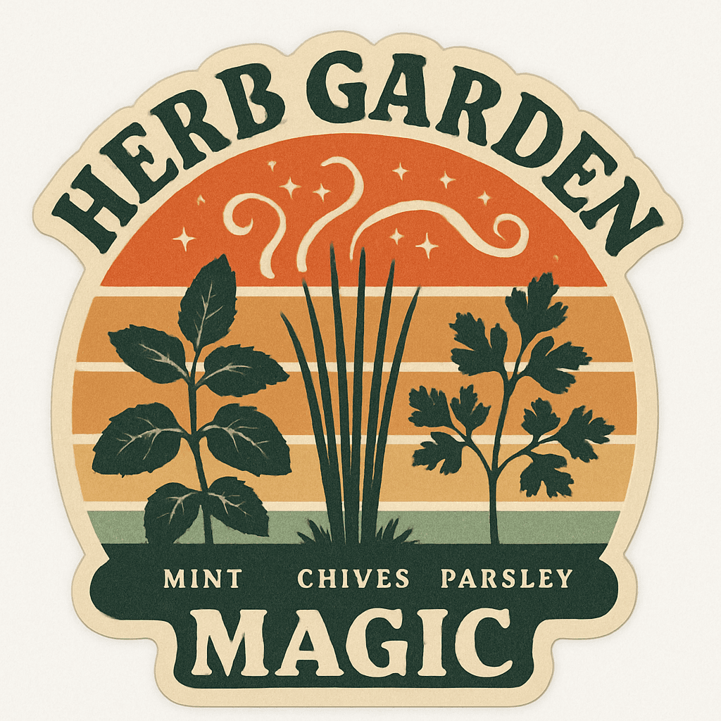 Vintage Herb Garden Magic Sticker