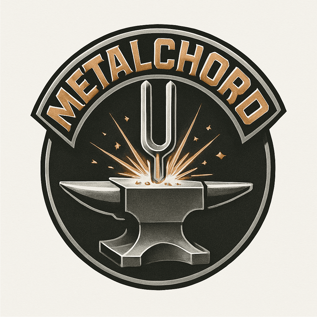 Metalchord Blacksmith Logo with Anvil & Sparks