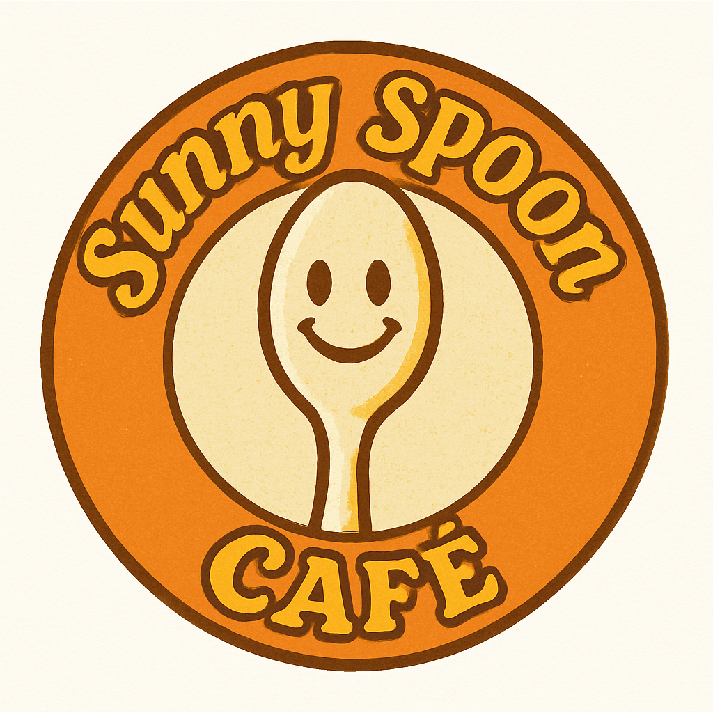 Sunny Spoon Café Retro Smiley Logo